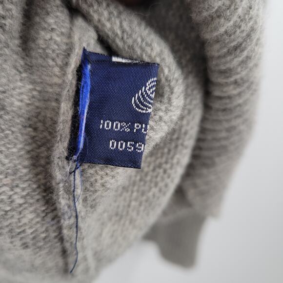 Daniel Hechter sweater gray and blue 100% lambswool size L - Picture 5 of 6